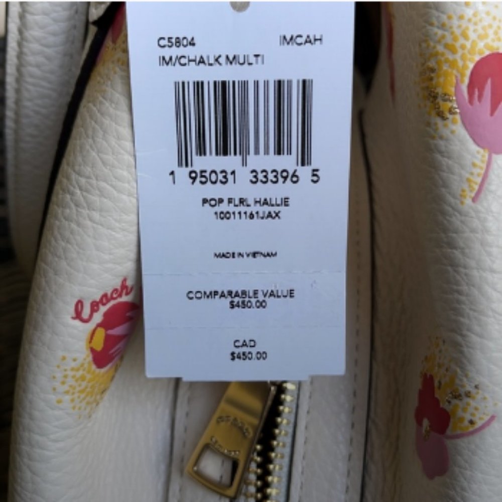Coach Hallie Shoulder Bag With Pop Floral Print - Picture 15 of 16